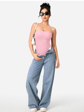 Justify Sleeveless Pink Bodysuit